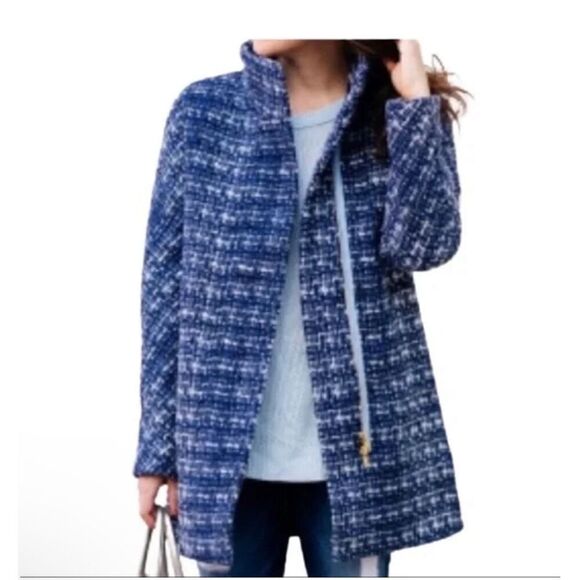 J.Crew Factory Tweed city coat size 14 - Picture 1 of 9